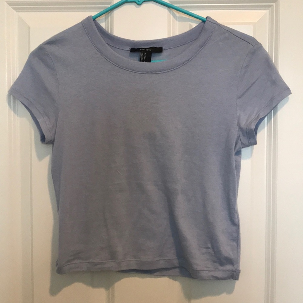 Cropped Blue Shirt